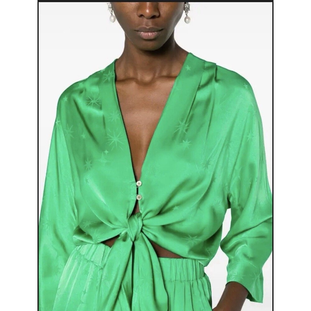 FORTE_FORTE  Star-Jacquard Blouse Size II | US Medium